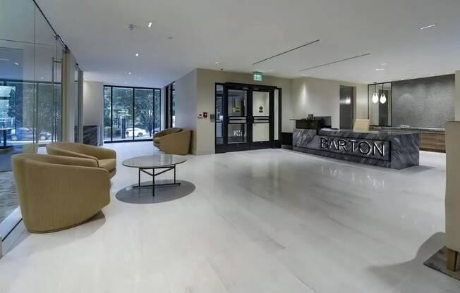 Modern Welcome Lobby with Gathering Spaces