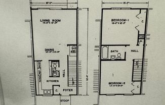 2 beds, 1.5 baths, 1,152 sqft, $975, Unit 200 W Cross St