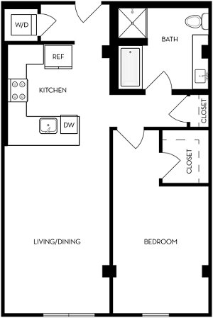 1 bed, 1 bath, 767 sqft, $3,463