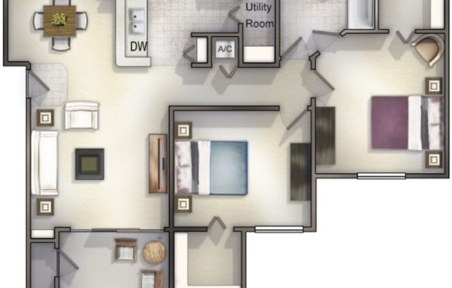 RIVERVIEW: Allegro Palms Community - Ground Floor 2B/1B  NO PETS
