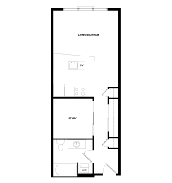 1 bed, 1 bath, 573 sqft, $1,778