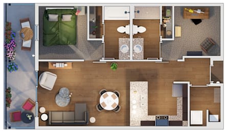 2 beds, 2 baths, 1,030 sqft, $2,550