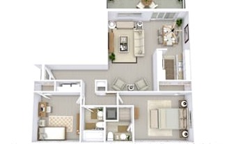 2 beds, 2 baths, 1,000 sqft, $1,235
