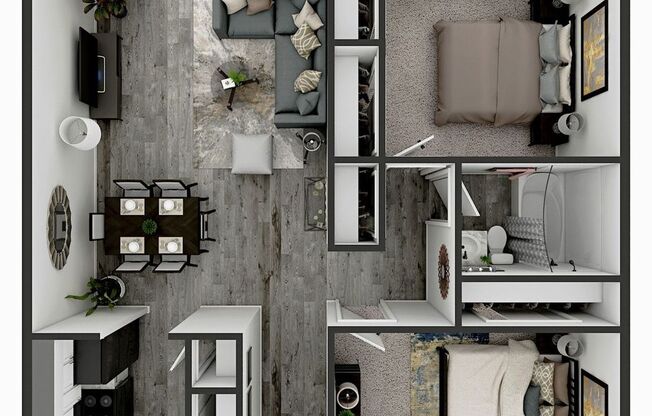 2 beds, 1 bath, 855 sqft, $999, Unit 1335