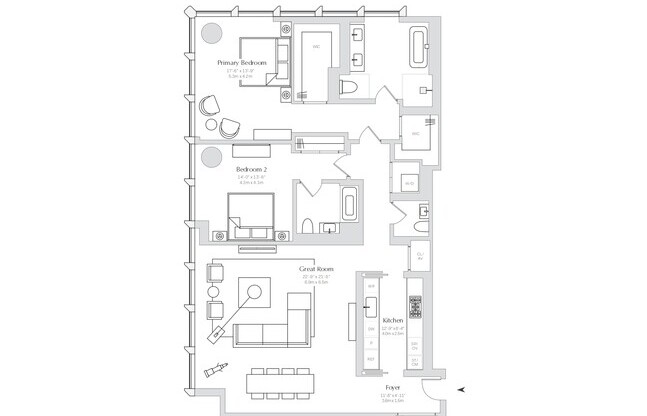 2 beds, 2.5 baths, 2,022 sqft, $24,000, Unit 6302