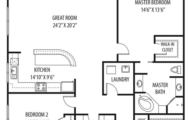2 beds, 2 baths, 1,474 sqft, $2,600, Unit 322