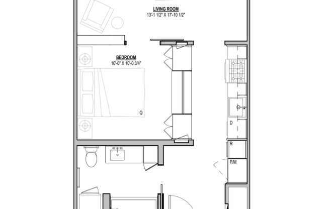 1 bed, 1 bath, 564 sqft, $2,795, Unit 314