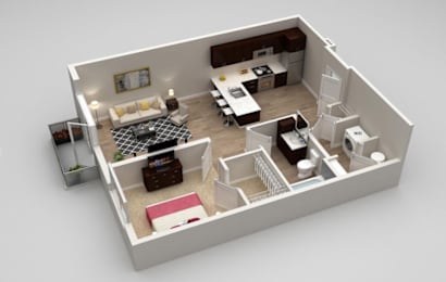 1 bed, 1 bath, 727 sqft, $1,572