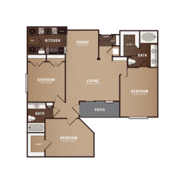 3 beds, 2 baths, 1,293 sqft, $2,589