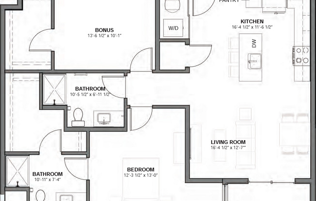 2 beds, 2 baths, 990 sqft, $1,906
