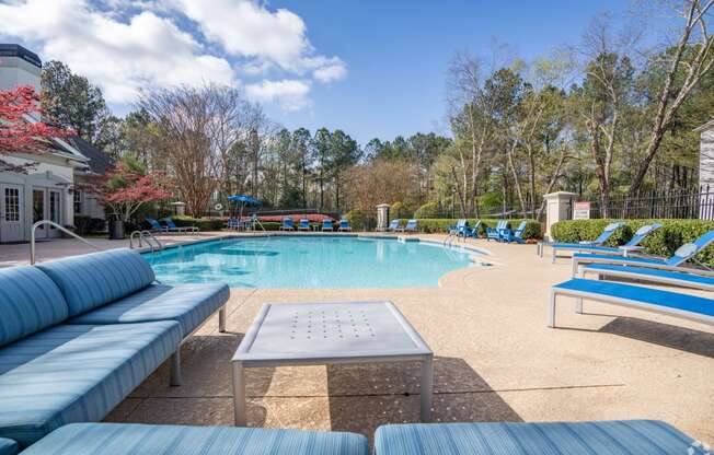 the swimming pool at charlestowne apartments in kennesaw ga