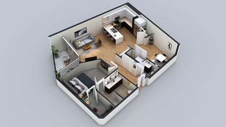 1 bed, 1 bath, 1,090 sqft, $2,740