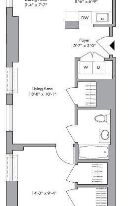 1 bed, 1 bath, 746 sqft, $5,200, Unit 4L