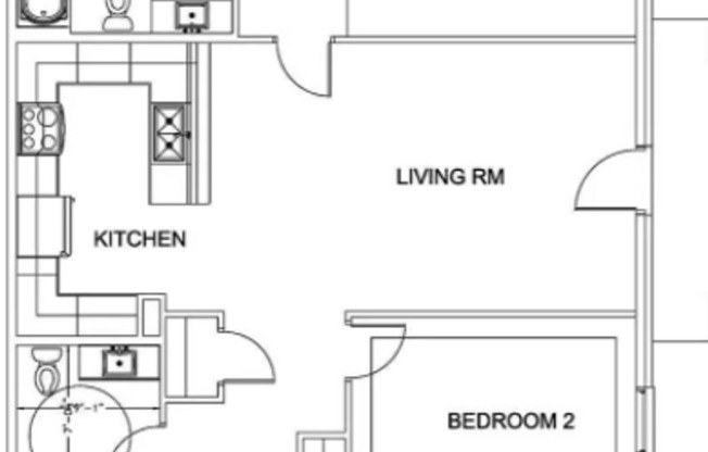 2 beds, 2 baths, 780 sqft, $2,000, Unit Unit 1