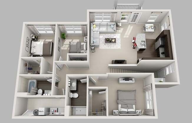 3 beds, 2 baths, $2,587