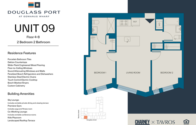 2 beds, 2 baths, $6,400, Unit 609