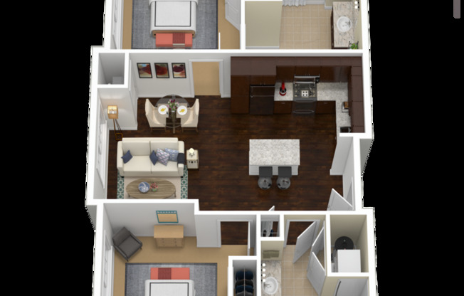 2 beds, 2 baths, 960 sqft, $3,195, Unit 401