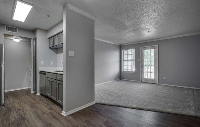 Vacant Living Room at Wellington at Willow Bend, Plano