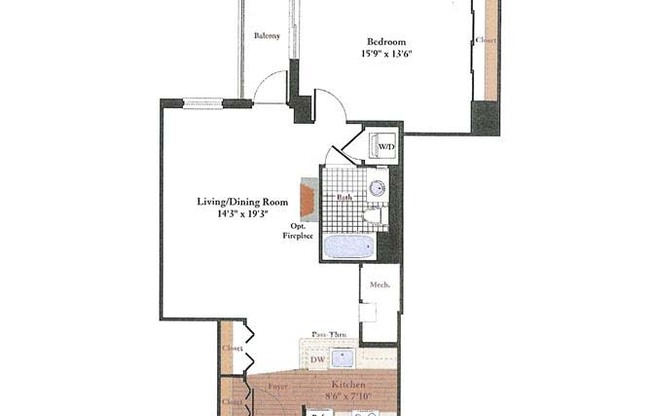 1 bed, 1 bath, $2,090