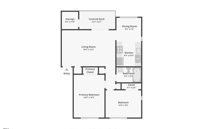 2 beds, 1 bath, 832 sqft, $1,479, Unit 4-40