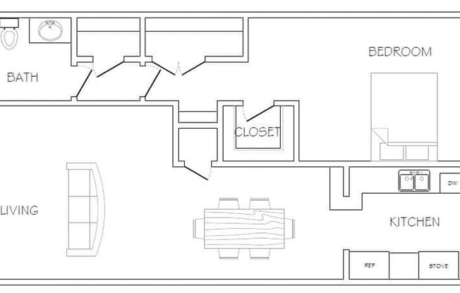1 bed, 1 bath, 682 sqft, $1,295, Unit 114