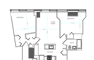 2 beds, 2 baths, 986 sqft, $6,395, Unit 11G