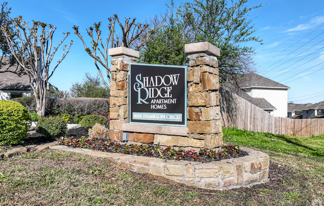 the sign at the shadow ridge apartments  at Shadow Ridge, Arlington