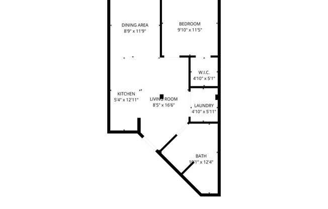 1 bed, 1 bath, 600 sqft, $1,250, Unit 509