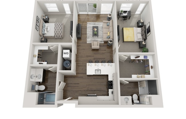 2 beds, 2 baths, 1,141 sqft, $2,081