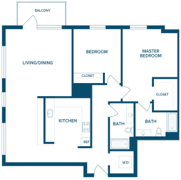 2 beds, 2 baths, 1,373 sqft, $3,300