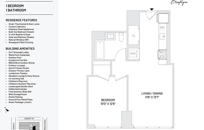 1 bed, 1 bath, $4,435, Unit 1209