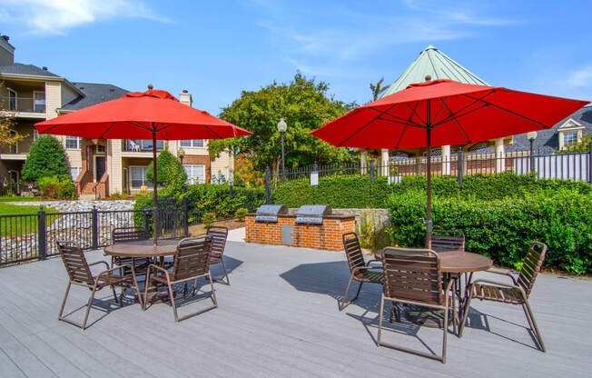 Picnic Area at Bridford Lake Apartments, Greensboro