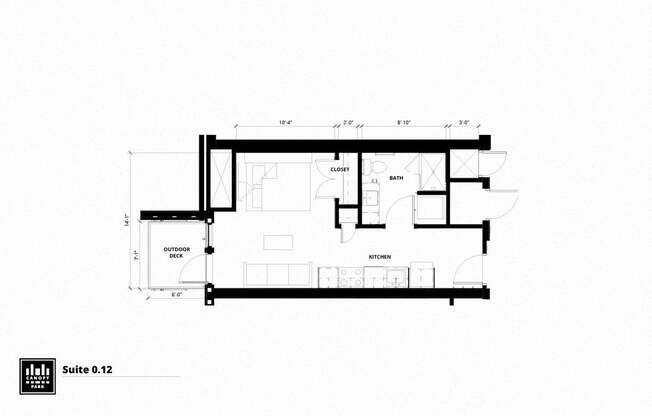 Studio, 1 bath, 461 sqft, $1,235