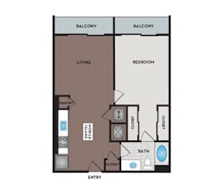 1 bed, 1 bath, 779 sqft, $1,495