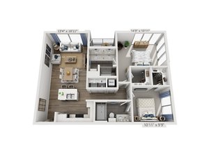 2 beds, 2 baths, 1,018 sqft, $3,588