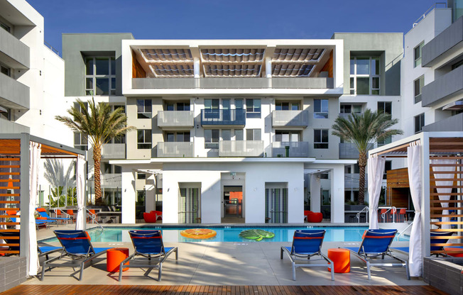 resort style pool at The Q Variel, California, 91367