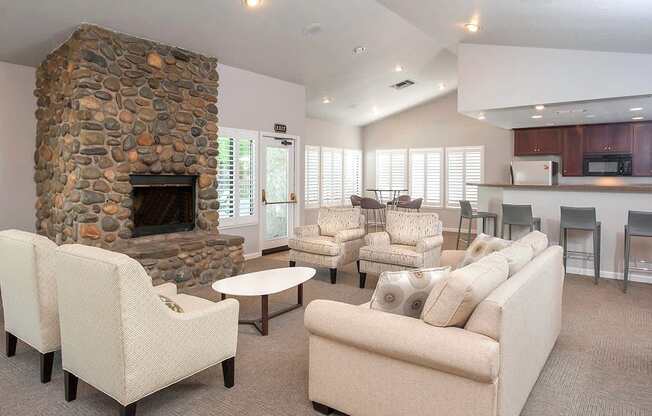Zinfandel Village clubhouse fireside lounge