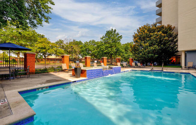 the swimming pool at our apartments