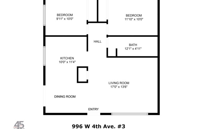 2 beds, 1 bath, 800 sqft, $1,395, Unit 1012-1