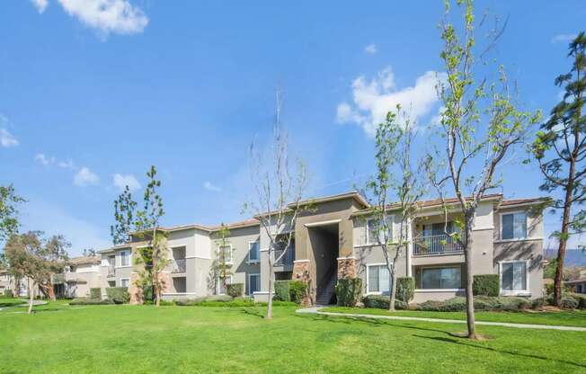 Apartment Buildings with Beautiful Landscaping