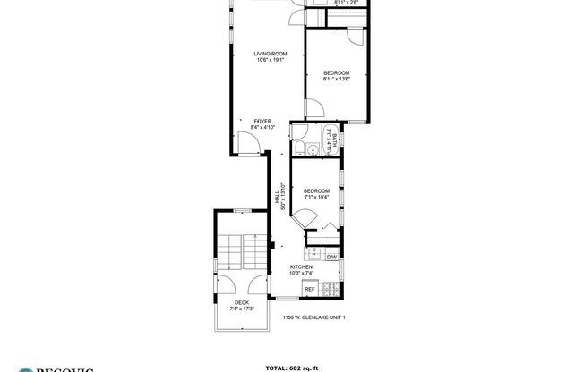 2 beds, 1 bath, 569 sqft, $2,150, Unit 1106-1st Floor