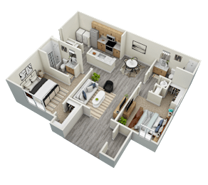 2 beds, 2 baths, 1,155 sqft, $1,089