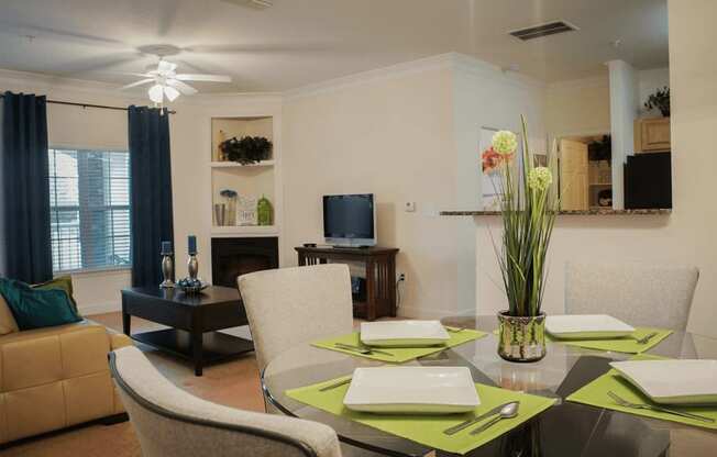 Dining and Living Room at Stone Gate Apartments, Spring Lake, NC