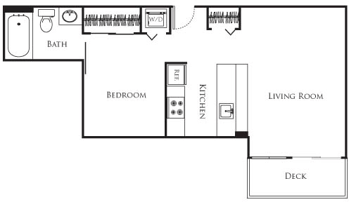 1 bed, 1 bath, 495 sqft, $1,654, Unit 726