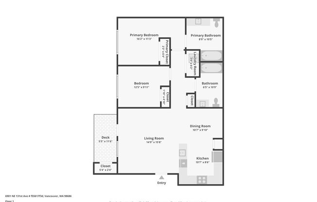 2 beds, 2 baths, 982 sqft, $1,849, Unit 64