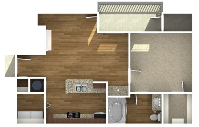 1 bed, 1 bath, 675 sqft, $964