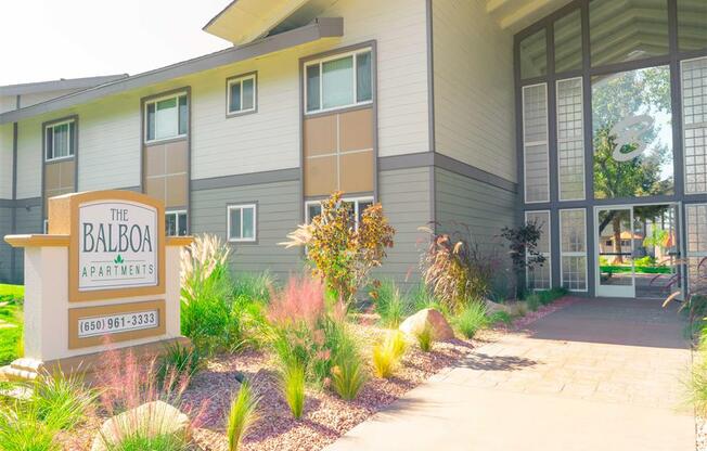 Property Entrance at Balboa Apartments, California