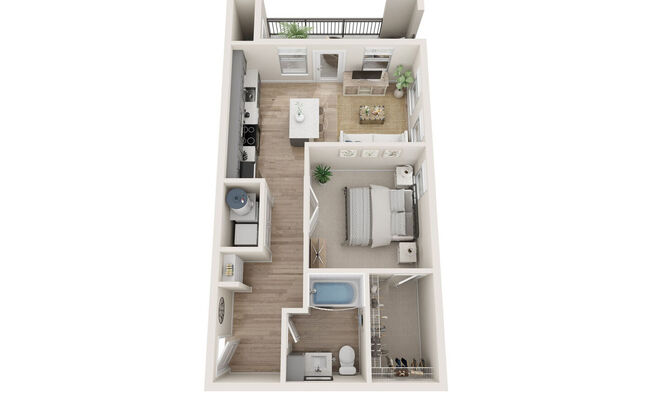 1 bed, 1 bath, 578 sqft, $997