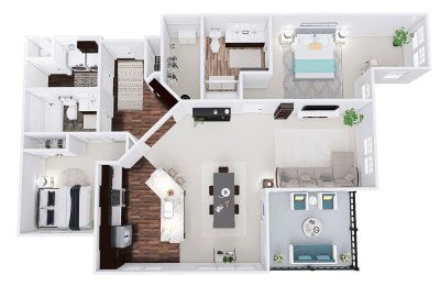 2 beds, 2 baths, 1,499 sqft, $2,907