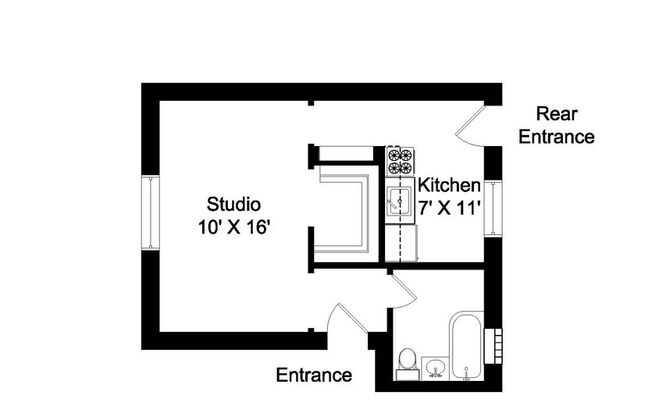 Studio, 1 bath, 379 sqft, $1,495, Unit 2892-3